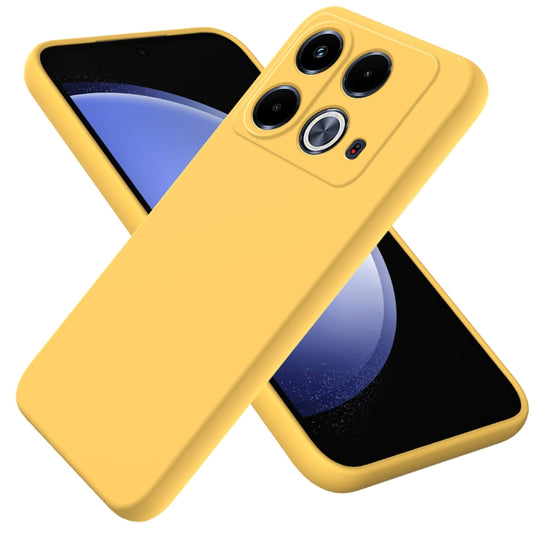 For Infinix Note 40 4G Solid Color Liquid Silicone Dropproof Full Coverage Phone Case(Yellow) - Infinix Cases by buy2fix | Online Shopping UK | buy2fix