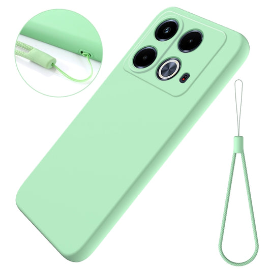 For Infinix Note 40 4G Solid Color Liquid Silicone Dropproof Full Coverage Phone Case(Green) - Infinix Cases by buy2fix | Online Shopping UK | buy2fix