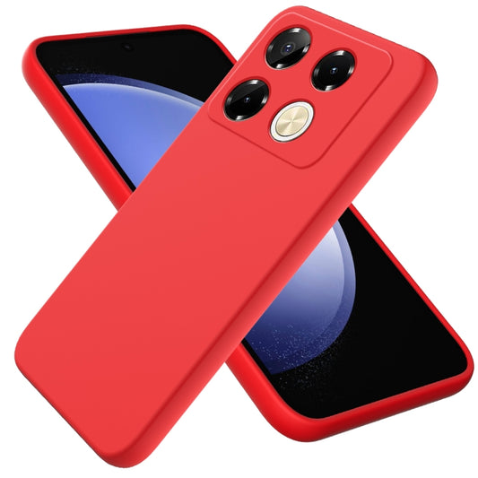 For Infinix Note 40 Pro 4G Solid Color Liquid Silicone Dropproof Full Coverage Phone Case(Red) - Infinix Cases by buy2fix | Online Shopping UK | buy2fix