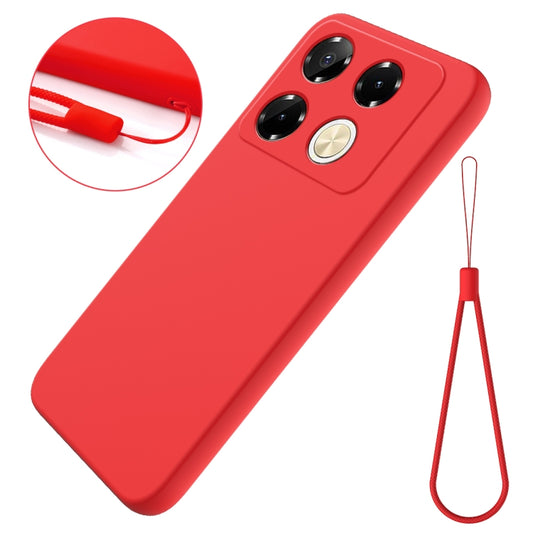 For Infinix Note 40 Pro 4G Solid Color Liquid Silicone Dropproof Full Coverage Phone Case(Red) - Infinix Cases by buy2fix | Online Shopping UK | buy2fix