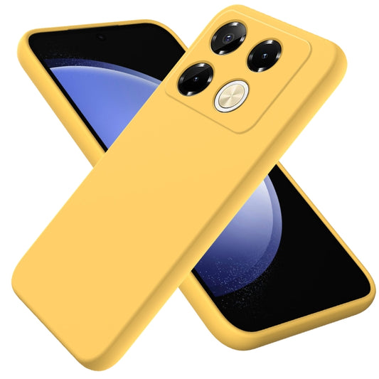 For Infinix Note 40 Pro 4G Solid Color Liquid Silicone Dropproof Full Coverage Phone Case(Yellow) - Infinix Cases by buy2fix | Online Shopping UK | buy2fix