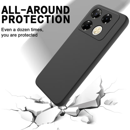 For Infinix Note 40 Pro 4G Solid Color Liquid Silicone Dropproof Full Coverage Phone Case(Black) - Infinix Cases by buy2fix | Online Shopping UK | buy2fix