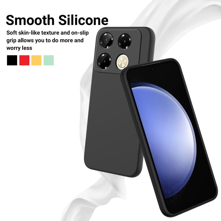 For Infinix Note 40 Pro 4G Solid Color Liquid Silicone Dropproof Full Coverage Phone Case(Black) - Infinix Cases by buy2fix | Online Shopping UK | buy2fix
