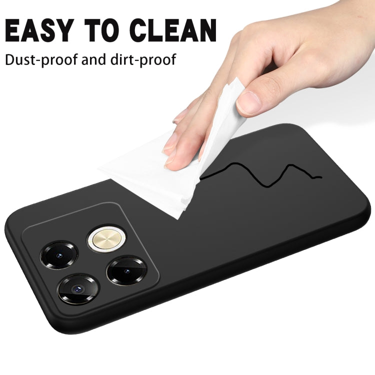 For Infinix Note 40 Pro 4G Solid Color Liquid Silicone Dropproof Full Coverage Phone Case(Black) - Infinix Cases by buy2fix | Online Shopping UK | buy2fix