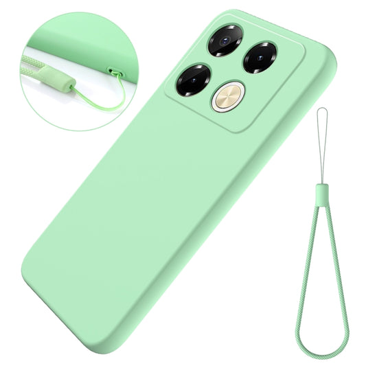 For Infinix Note 40 Pro 4G Solid Color Liquid Silicone Dropproof Full Coverage Phone Case(Green) - Infinix Cases by buy2fix | Online Shopping UK | buy2fix