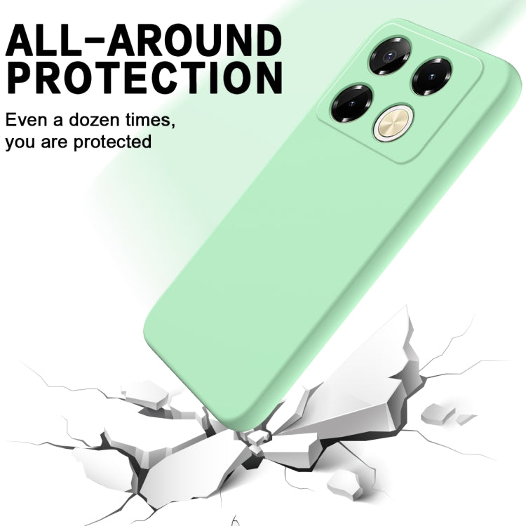 For Infinix Note 40 Pro 4G Solid Color Liquid Silicone Dropproof Full Coverage Phone Case(Green) - Infinix Cases by buy2fix | Online Shopping UK | buy2fix