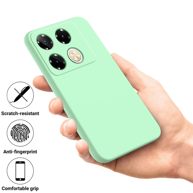 For Infinix Note 40 Pro 4G Solid Color Liquid Silicone Dropproof Full Coverage Phone Case(Green) - Infinix Cases by buy2fix | Online Shopping UK | buy2fix