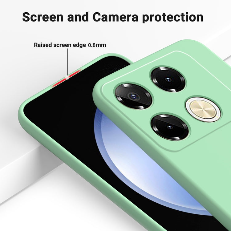 For Infinix Note 40 Pro 4G Solid Color Liquid Silicone Dropproof Full Coverage Phone Case(Green) - Infinix Cases by buy2fix | Online Shopping UK | buy2fix