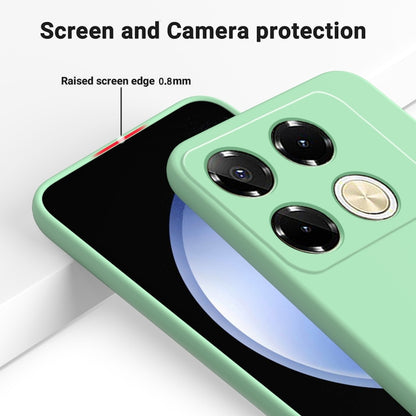 For Infinix Note 40 Pro 4G Solid Color Liquid Silicone Dropproof Full Coverage Phone Case(Green) - Infinix Cases by buy2fix | Online Shopping UK | buy2fix