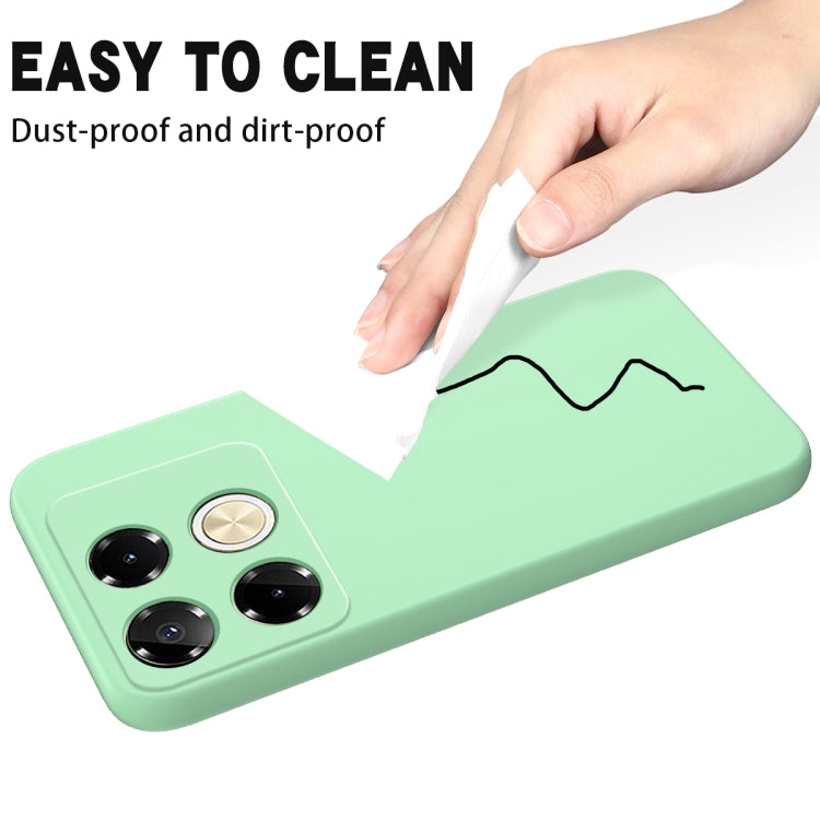 For Infinix Note 40 Pro 4G Solid Color Liquid Silicone Dropproof Full Coverage Phone Case(Green) - Infinix Cases by buy2fix | Online Shopping UK | buy2fix