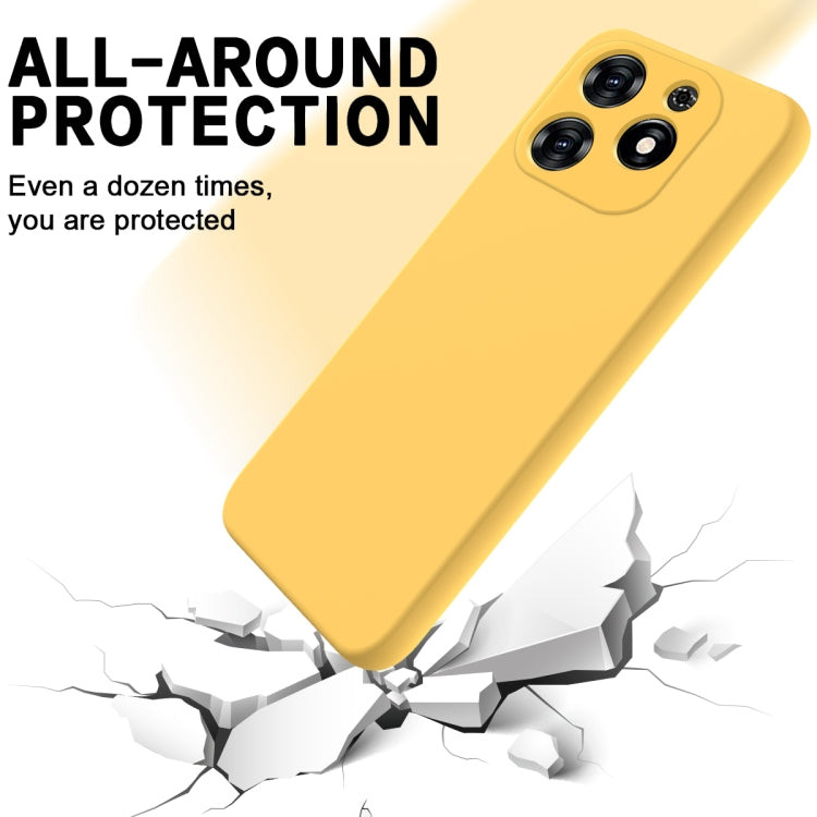 For Tecno Spark 20C/Go 2024 Solid Color Liquid Silicone Dropproof Full Coverage Protective Case(Yellow) by buy2fix