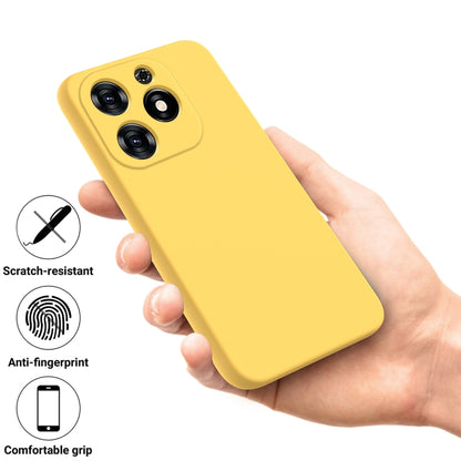 For Tecno Spark 20C/Go 2024 Solid Color Liquid Silicone Dropproof Full Coverage Protective Case(Yellow) by buy2fix