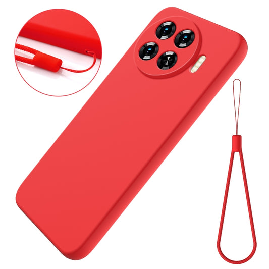 For Tecno Spark 20 Pro+ Solid Color Liquid Silicone Dropproof Full Coverage Protective Case(Red) by buy2fix