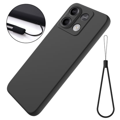 For Xiaomi Redmi Note 13 5G Global Solid Color Liquid Silicone Dropproof Full Coverage Phone Case(Black) - Xiaomi Cases by buy2fix | Online Shopping UK | buy2fix