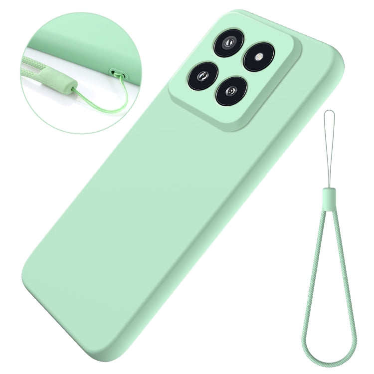 For Xiaomi 14 Pro Solid Color Liquid Silicone Dropproof Full Coverage Phone Case(Green) - 14 Pro Cases by buy2fix | Online Shopping UK | buy2fix