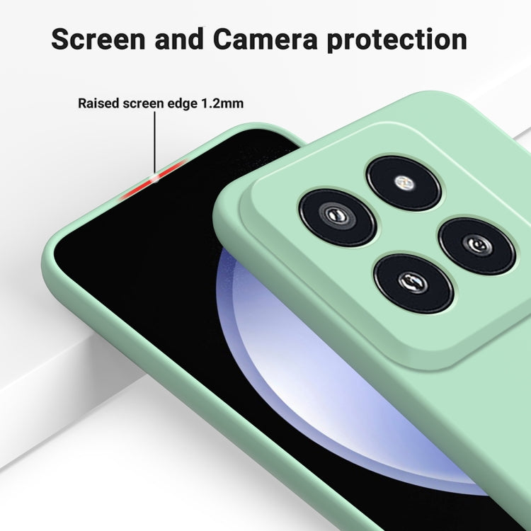 For Xiaomi 14 Pro Solid Color Liquid Silicone Dropproof Full Coverage Phone Case(Green) - 14 Pro Cases by buy2fix | Online Shopping UK | buy2fix