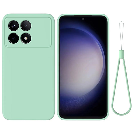 For Xiaomi Redmi K70/K70 Pro Solid Color Liquid Silicone Dropproof Full Coverage Phone Case(Green) - Xiaomi Cases by buy2fix | Online Shopping UK | buy2fix