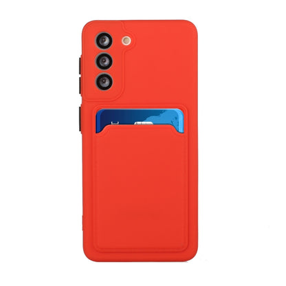 For Samsung Galaxy S24+ / S25+ Card Slot Design Shockproof TPU Phone Case(Red) - Galaxy S24+ 5G Cases by buy2fix | Online Shopping UK | buy2fix