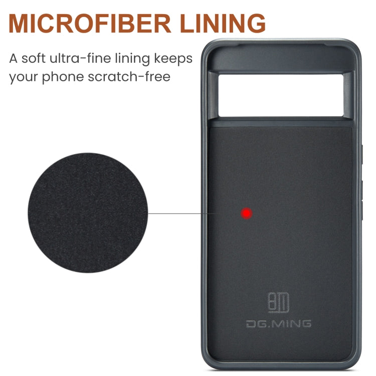 For Google Pixel 8 Pro DG.MING M5 Series Zip RFID Multi Card Detachable Leather Phone Case(Coffee) - Google Cases by DG.MING | Online Shopping UK | buy2fix