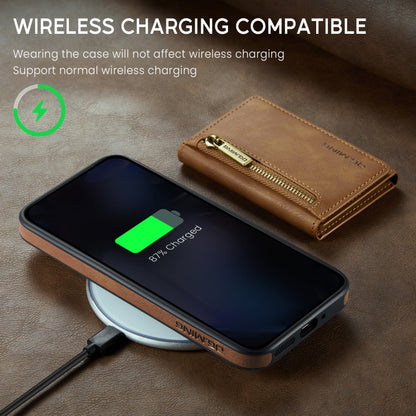 For Google Pixel 9 Pro XL DG.MING M5 Series Zip RFID Multi Card Detachable Leather Phone Case(Brown) - Google Cases by DG.MING | Online Shopping UK | buy2fix