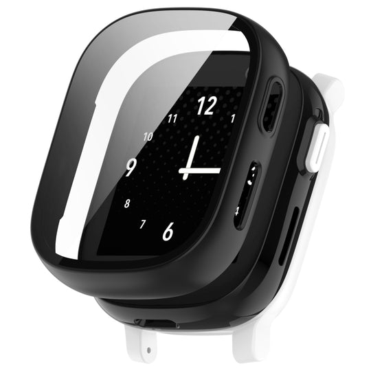 For Xplora X6 PC + Tempered Film Integrated Watch Protective Case(Black)