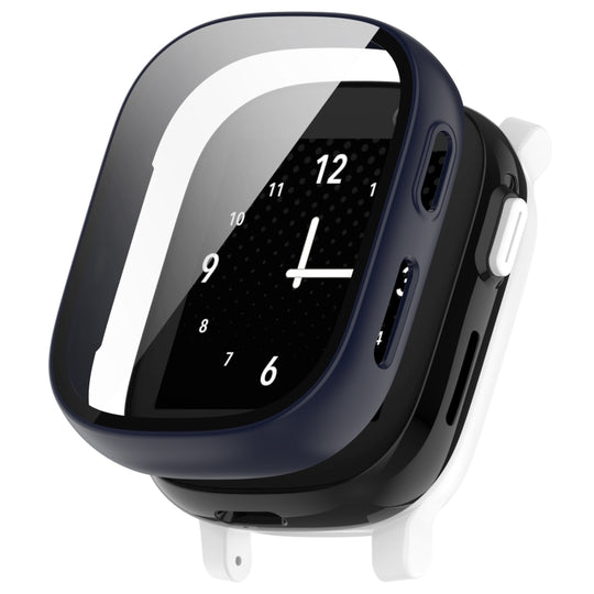For Xplora X6 PC + Tempered Film Integrated Watch Protective Case(Midnight Blue)