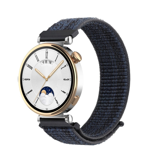 18mm Universal Nylon Loop Watch Band(Black Blue) - 18mm Bands by buy2fix | Online Shopping UK | buy2fix