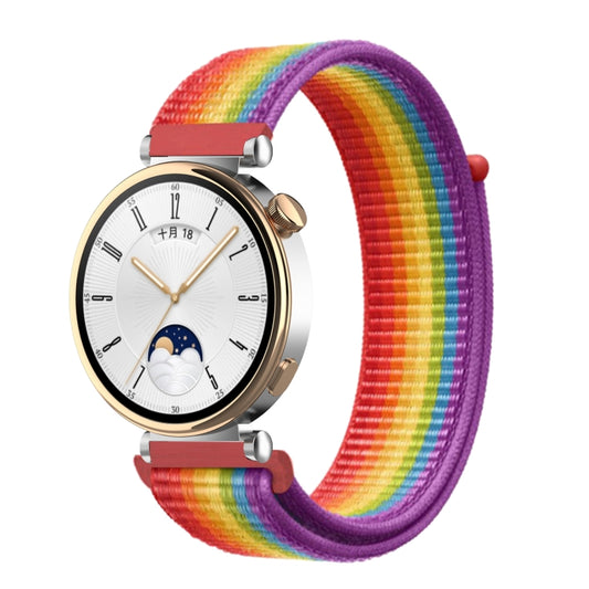 18mm Universal Nylon Loop Watch Band(Rainbow) - 18mm Bands by buy2fix | Online Shopping UK | buy2fix