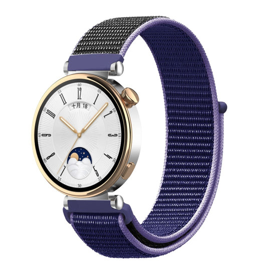 18mm Universal Nylon Loop Watch Band(Midnight Blue Black) - 18mm Bands by buy2fix | Online Shopping UK | buy2fix