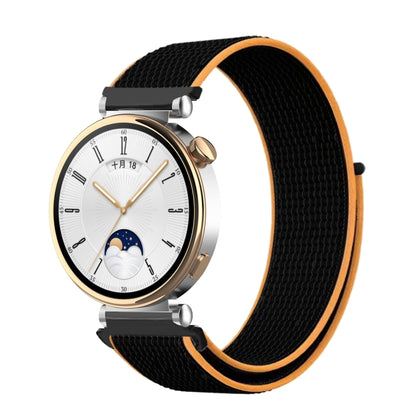 18mm Universal Nylon Loop Watch Band(Black Orange) - 18mm Bands by buy2fix | Online Shopping UK | buy2fix