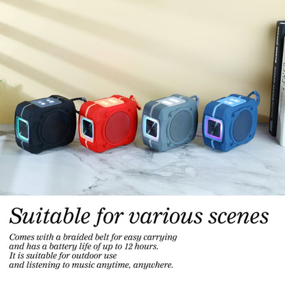 T&G TG661 Colorful LED Portable Outdoor Wireless Bluetooth Speaker(Blue) - Desktop Speaker by T&G | Online Shopping UK | buy2fix
