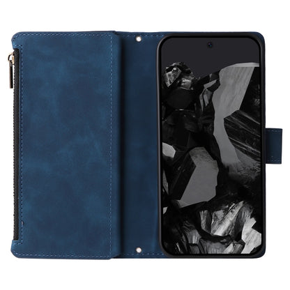 For Google Pixel 9 Pro Multifunctional Multi-Card Wallet Phone Leather Case(Blue) by buy2fix