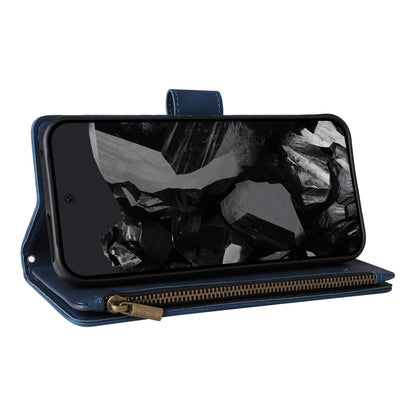 For Google Pixel 9 Pro Multifunctional Multi-Card Wallet Phone Leather Case(Blue) by buy2fix