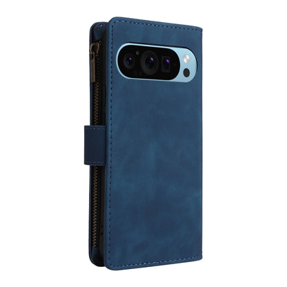 For Google Pixel 9 Multifunctional Multi-Card Wallet Phone Leather Case(Blue) by buy2fix
