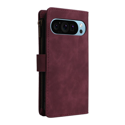 For Google Pixel 9 Multifunctional Multi-Card Wallet Phone Leather Case(Wine Red) by buy2fix