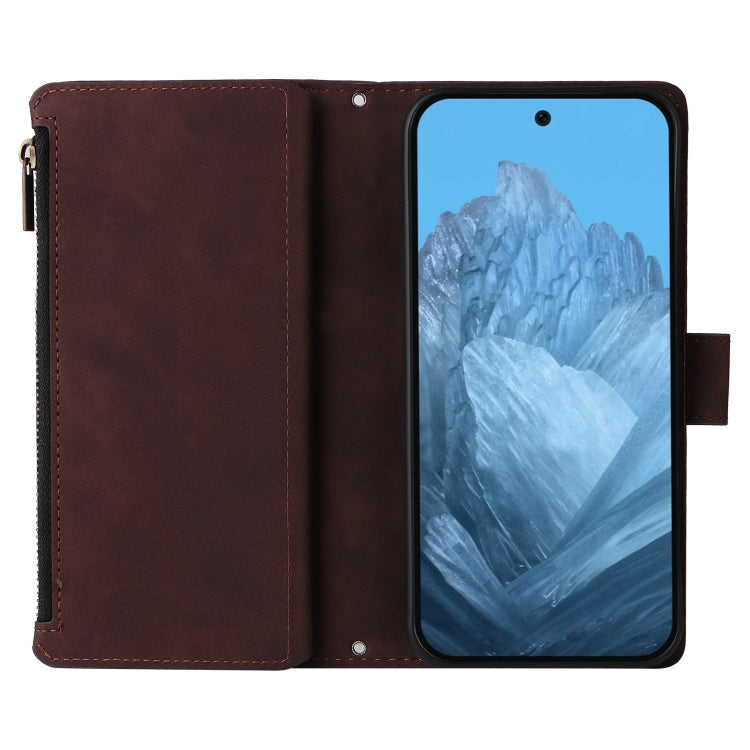For Google Pixel 9 Multifunctional Multi-Card Wallet Phone Leather Case(Coffee) by buy2fix