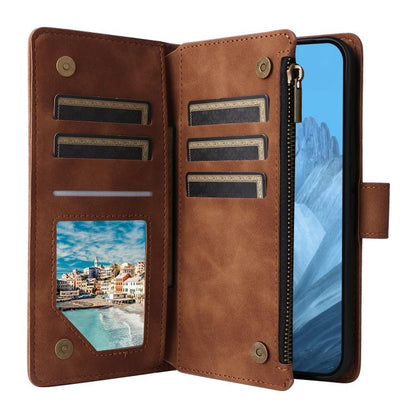 For Google Pixel 10 / 10 Pro Multifunctional Multi-Card Wallet Phone Leather Case(Brown) - Google Cases by buy2fix | Online Shopping UK | buy2fix