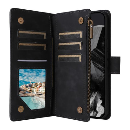 For Google Pixel 10 Pro XL Multifunctional Multi-Card Wallet Phone Leather Case(Black) - Google Cases by buy2fix | Online Shopping UK | buy2fix