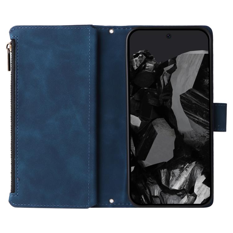 For Google Pixel 10 Pro XL Multifunctional Multi-Card Wallet Phone Leather Case(Blue) - Google Cases by buy2fix | Online Shopping UK | buy2fix