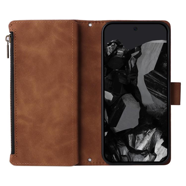 For Google Pixel 10 Pro XL Multifunctional Multi-Card Wallet Phone Leather Case(Brown) - Google Cases by buy2fix | Online Shopping UK | buy2fix