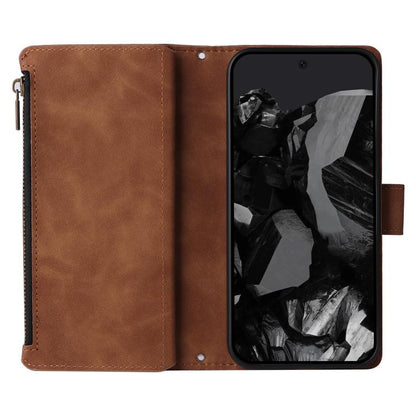 For Google Pixel 10 Pro XL Multifunctional Multi-Card Wallet Phone Leather Case(Brown) - Google Cases by buy2fix | Online Shopping UK | buy2fix