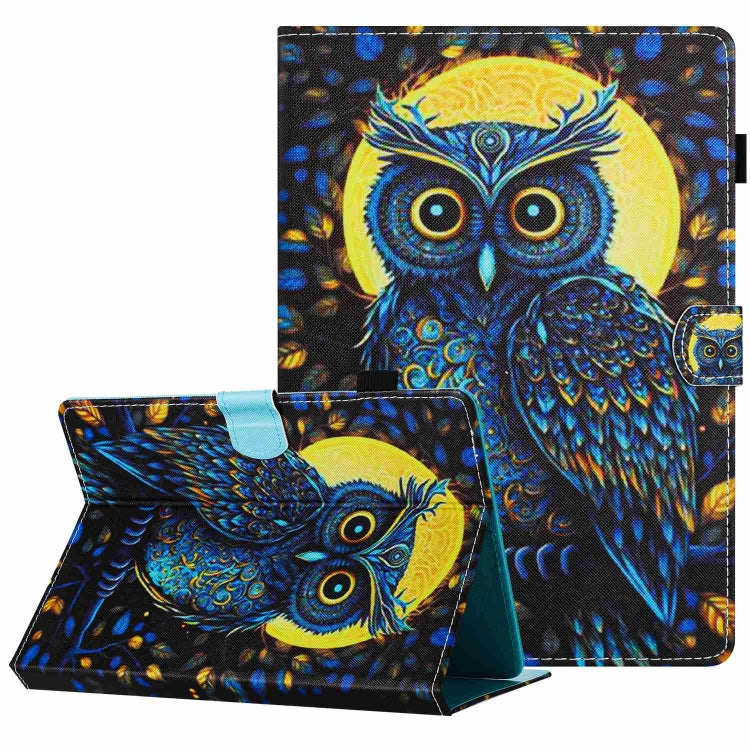 For 8 inch Painted Pattern Stitching Leather Tablet Case(Moonlight Eagle) - 8 inch by buy2fix | Online Shopping UK | buy2fix