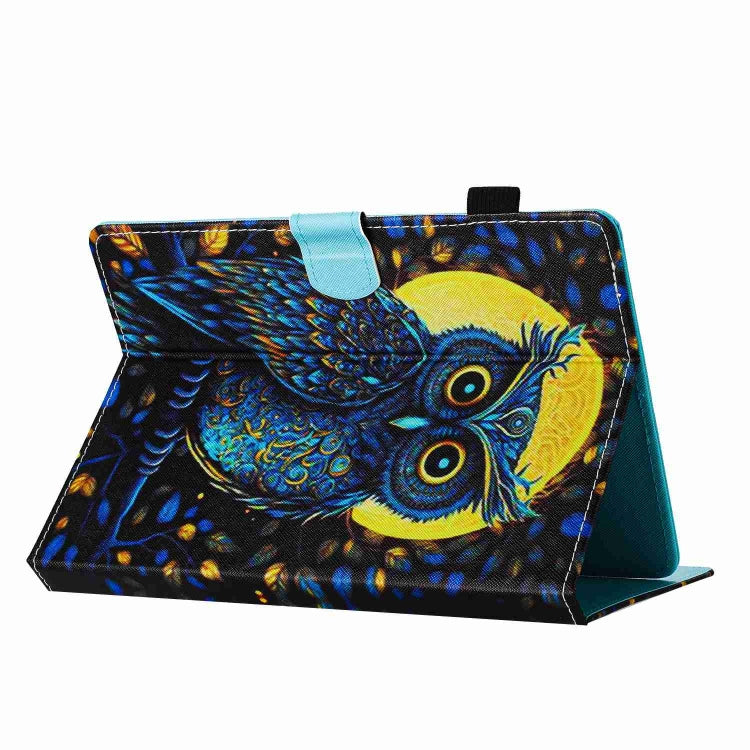 For 8 inch Painted Pattern Stitching Leather Tablet Case(Moonlight Eagle) - 8 inch by buy2fix | Online Shopping UK | buy2fix