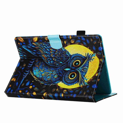 For 8 inch Painted Pattern Stitching Leather Tablet Case(Moonlight Eagle) - 8 inch by buy2fix | Online Shopping UK | buy2fix