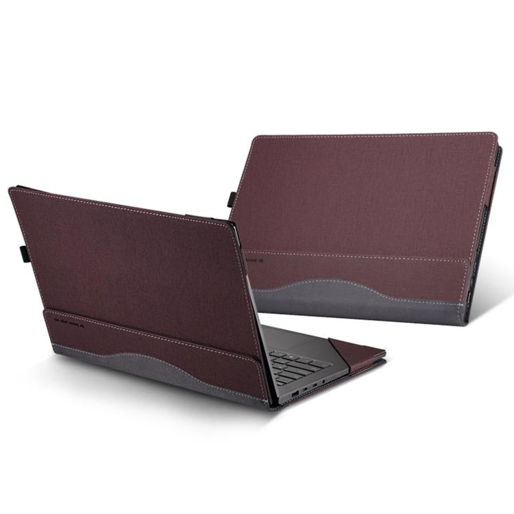 For Lenovo Yoga 9i 2 in 1 Gen 9 14 inch Laptop Leather Shockproof Protective Case(Wine Red) - 14.1 inch by buy2fix | Online Shopping UK | buy2fix