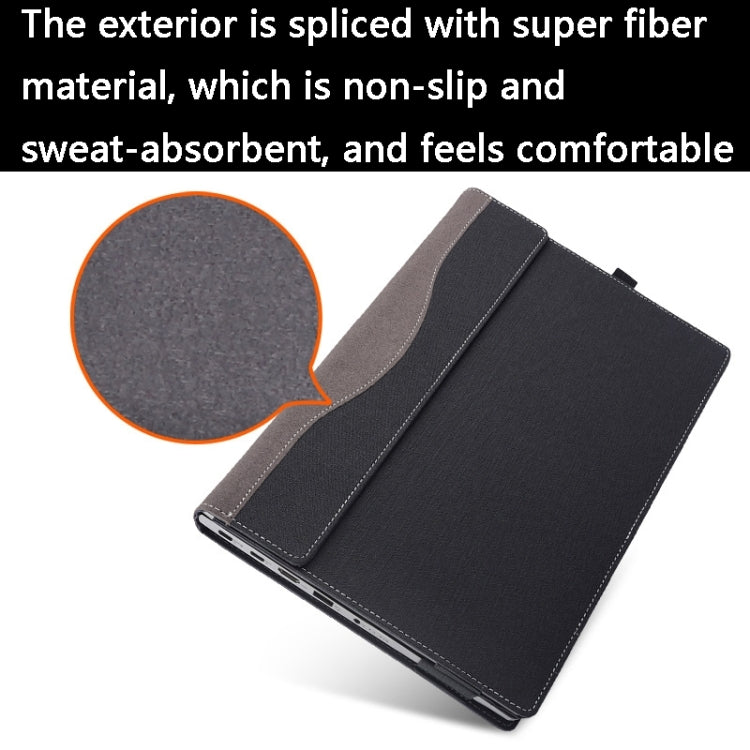 For Lenovo ThinkPad E15 Gen 4 Laptop Leather Shockproof Protective Case(Black) by buy2fix