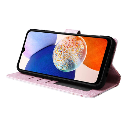 For Samsung Galaxy A15 5G Bronzing Painting RFID Leather Case(Pastoral Rose) by buy2fix