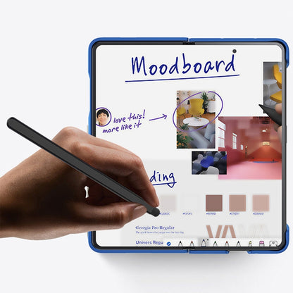 For OPPO Find N2 Integrated Skin Feel PC Phone Case with Pen / Pen Box(Pink) by buy2fix