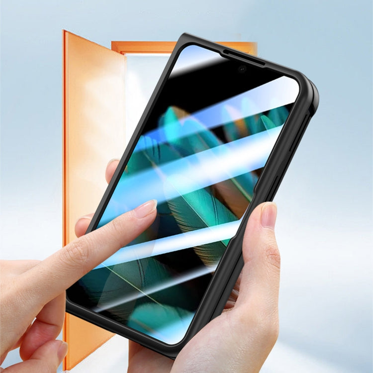 For OPPO Find N2 Integrated Skin Feel PC Phone Case with Pen / Pen Box(Pink) by buy2fix