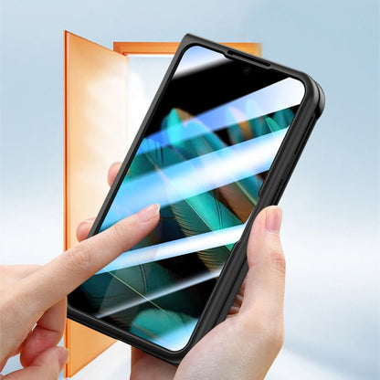 For OPPO Find N2 Integrated Skin Feel PC Phone Case with Pen / Pen Box(Pink) by buy2fix